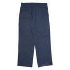 DICKIES Workwear Mens Trousers Blue Regular Straight W36 L30
