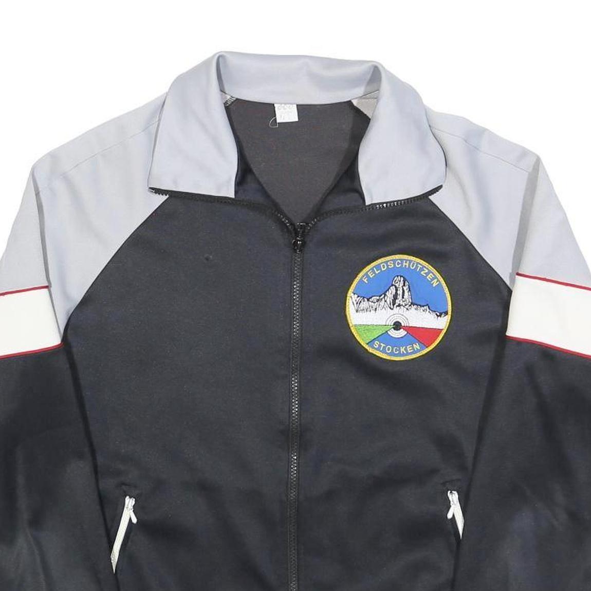 ODO Mens Black Grey Nylon Track Jacket M Zip Plain Casual Lightweight