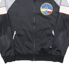 ODO Mens Black Grey Nylon Track Jacket M Zip Plain Casual Lightweight