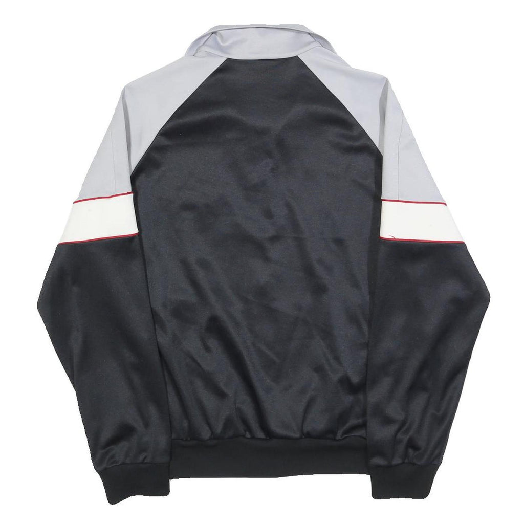 ODO Mens Black Grey Nylon Track Jacket M Zip Plain Casual Lightweight