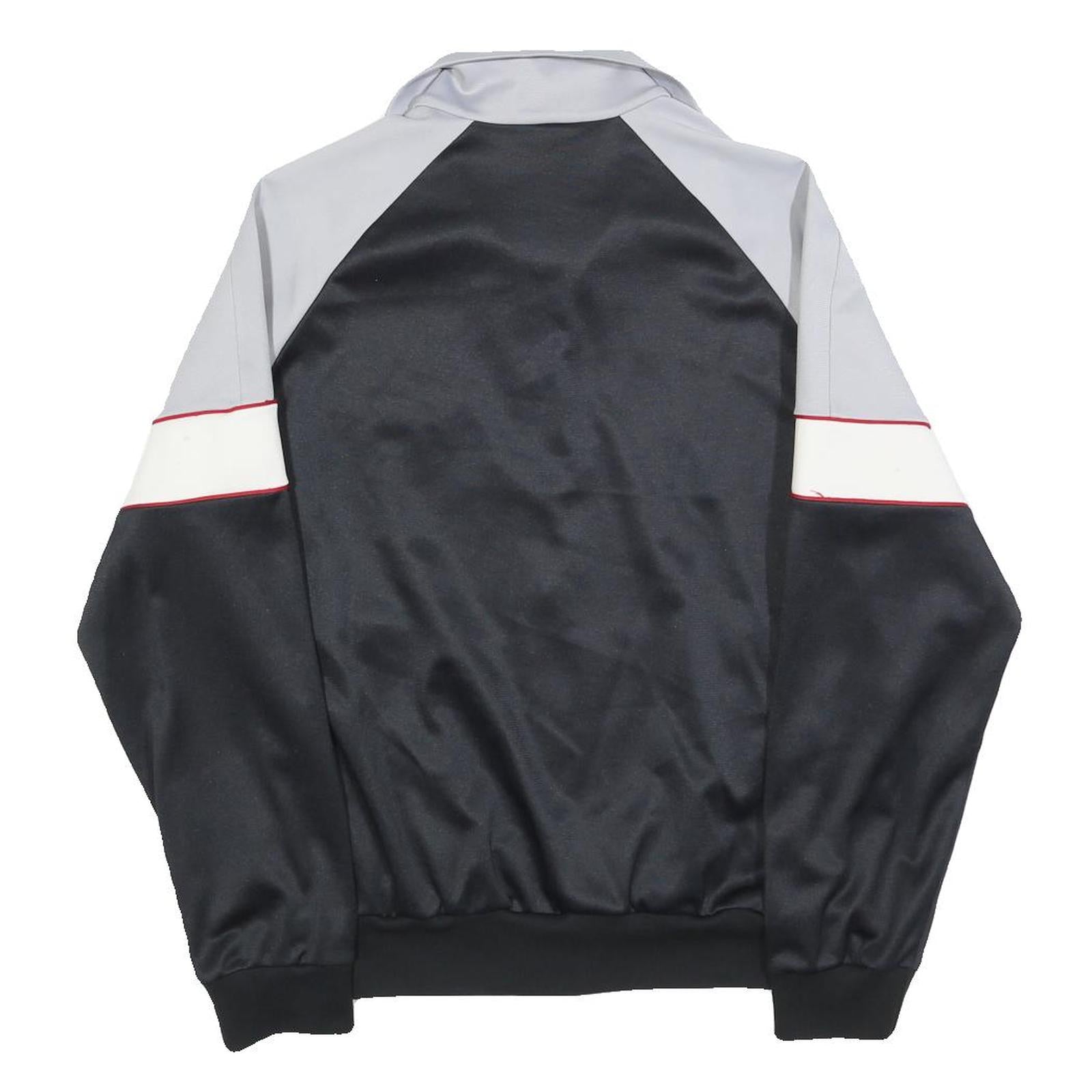 ODO Mens Black Grey Nylon Track Jacket M Zip Plain Casual Lightweight