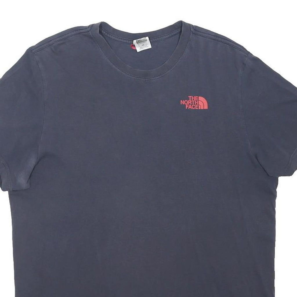 THE NORTH FACE Mens Blue Graphic T-Shirt L Short Sleeve Crew Neck Cotton Blend