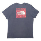 THE NORTH FACE Mens Blue Graphic T-Shirt L Short Sleeve Crew Neck Cotton Blend