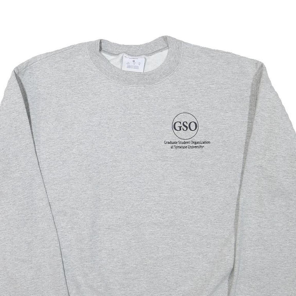 CHAMPION Mens Grey GSO Graduate Student Organization Crew Neck M Cotton