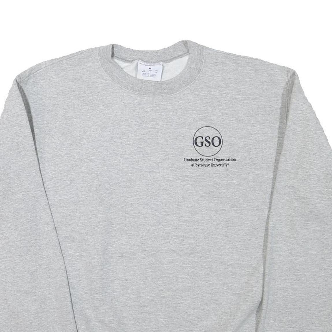 CHAMPION Mens Grey GSO Graduate Student Organization Crew Neck M Cotton