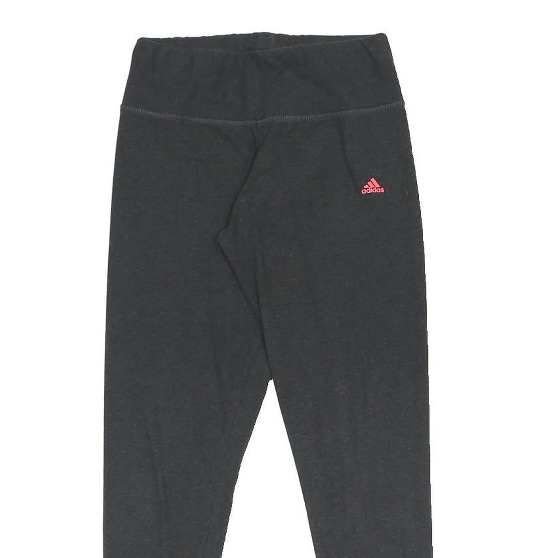 ADIDAS Womens Joggers Black & Pink XS W22 L23 Cotton Blend Slim Fit