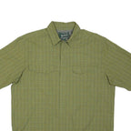 WOOLRICH Mens Green Check Shirt L Lightweight Casual Button Shirt