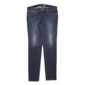 LEVI'S Womens Slim Dark Blue Denim Jeans W31 L34 Stretch Cotton Blend Zip