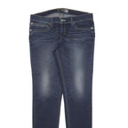 LEVI'S Womens Slim Dark Blue Denim Jeans W31 L34 Stretch Cotton Blend Zip