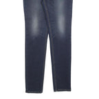 LEVI'S Womens Slim Dark Blue Denim Jeans W31 L34 Stretch Cotton Blend Zip