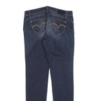 LEVI'S Womens Slim Dark Blue Denim Jeans W31 L34 Stretch Cotton Blend Zip