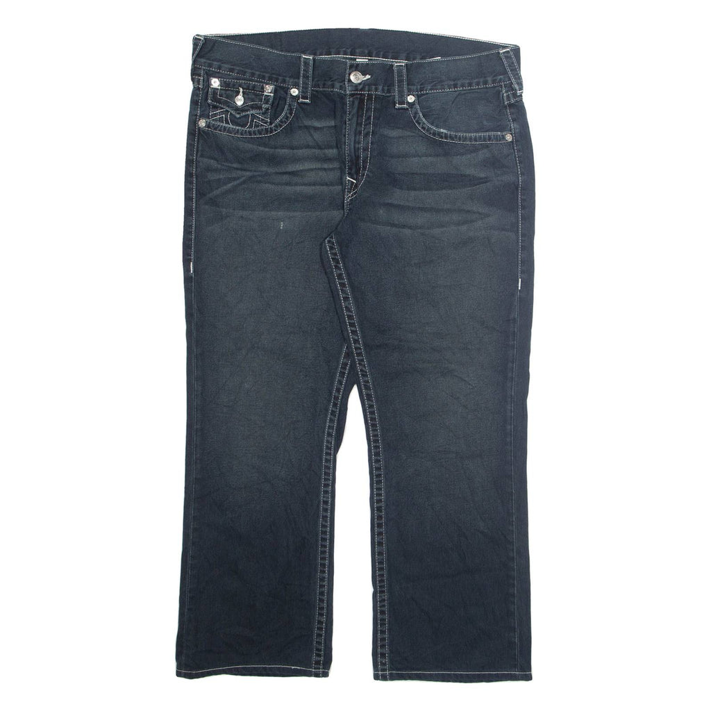TRUE RELIGION Mens Jeans Blue Regular Straight Stone Wash W38 L28