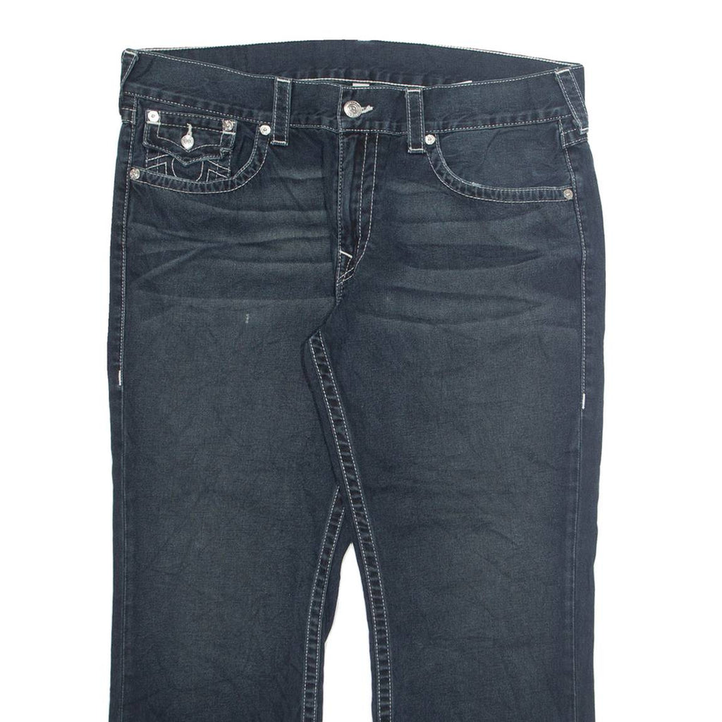 TRUE RELIGION Mens Jeans Blue Regular Straight Stone Wash W38 L28