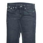 TRUE RELIGION Mens Jeans Blue Regular Straight Stone Wash W38 L28