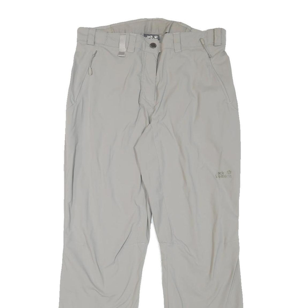JACK WOLFSKIN Womens Regular Fit Beige Polyester Blend Trousers W32 L29 Outdoor