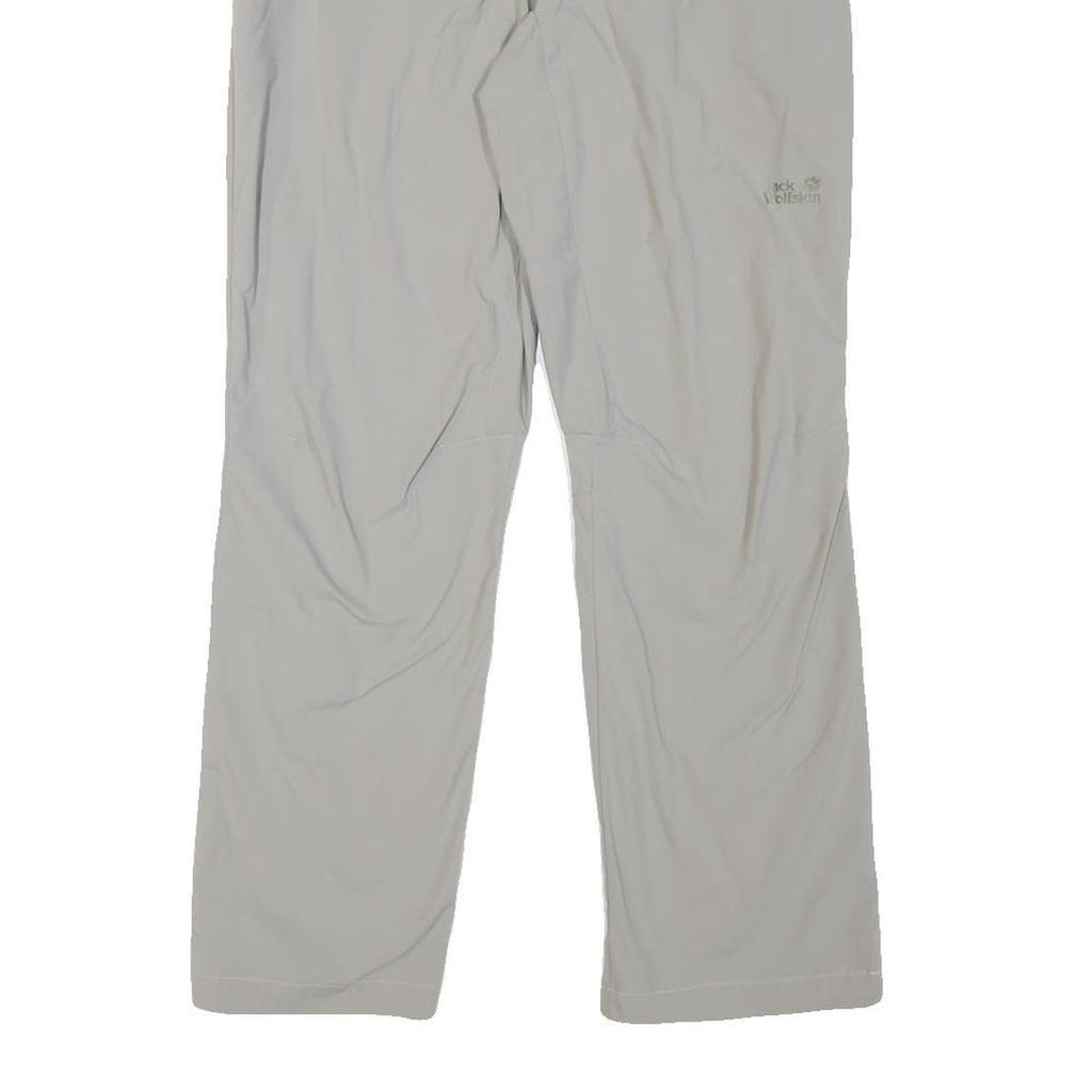 JACK WOLFSKIN Womens Regular Fit Beige Polyester Blend Trousers W32 L29 Outdoor