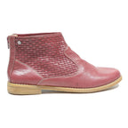 HUSH PUPPIES Womens Ankle Boots Leather Burgundy UK 7 Comfortable Classic Zip