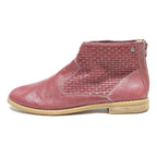 HUSH PUPPIES Womens Ankle Boots Leather Burgundy UK 7 Comfortable Classic Zip