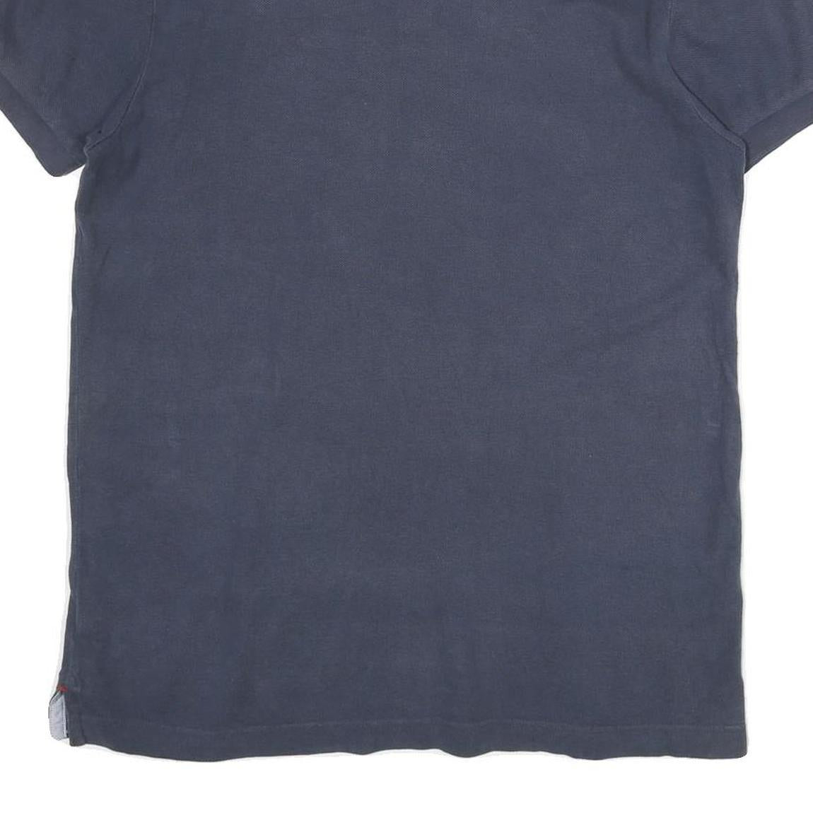 TOMMY HILFIGER Mens Blue Short Sleeve Plain M Polo Shirt Classic Comfort