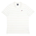 NIKE Mens White Polo Shirt Short Sleeve Striped L Cotton Casual