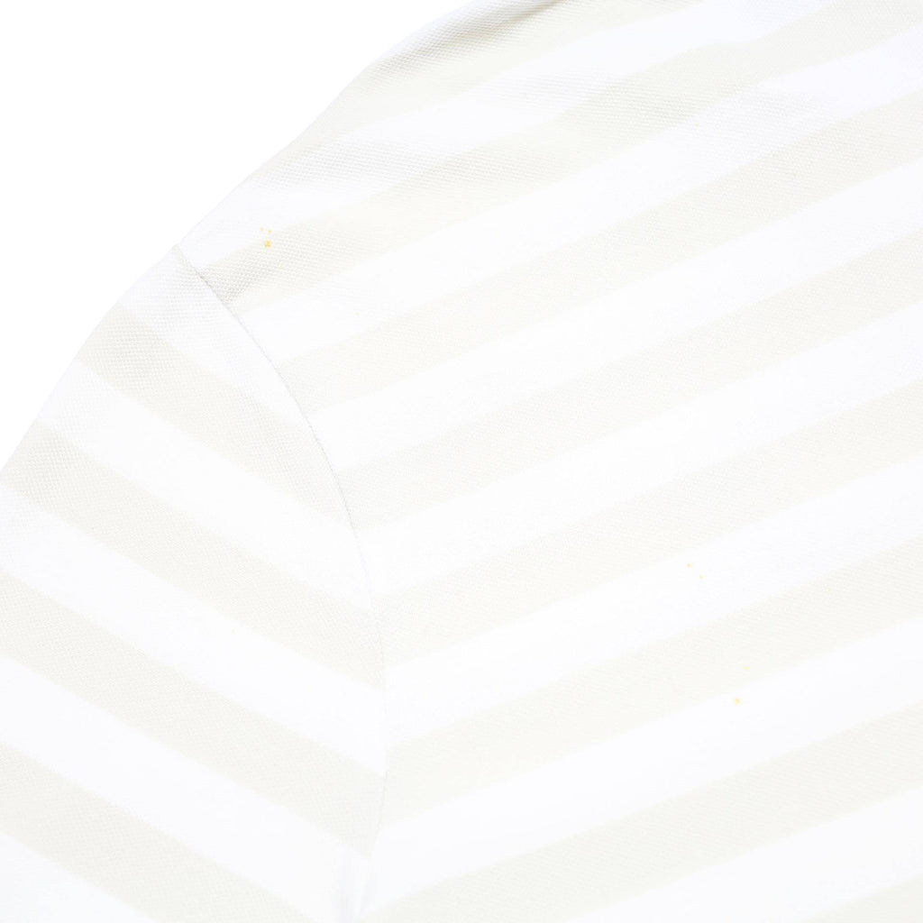NIKE Mens White Polo Shirt Short Sleeve Striped L Cotton Casual