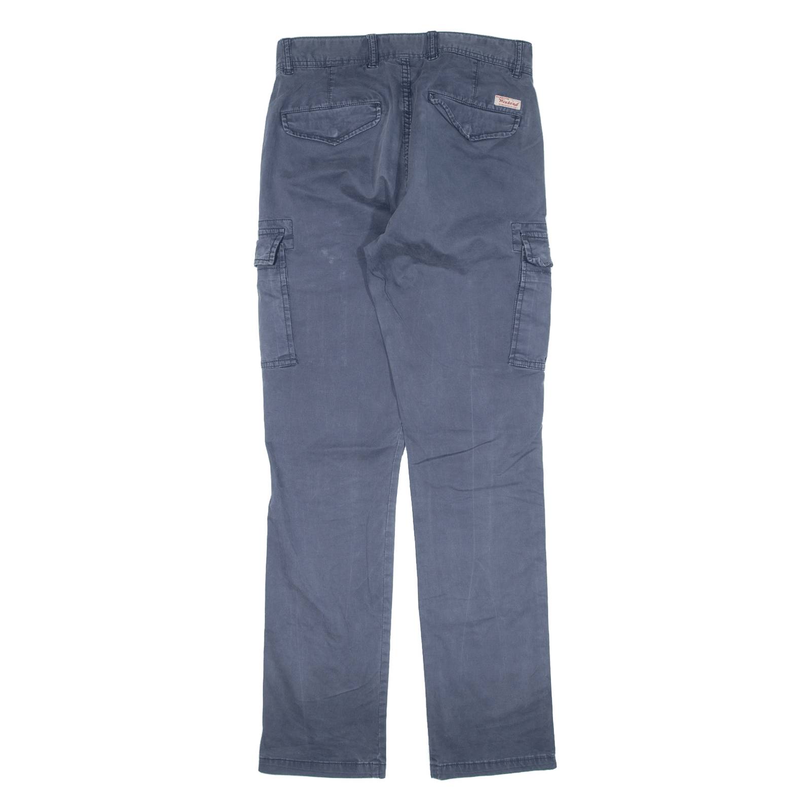 MADDISON WEEKEND Cargo Womens Trousers Blue Slim Straight W30 L32