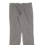 RALPH LAUREN Womens Cotton Blend Grey Regular Straight Trousers W34 L34 Casual