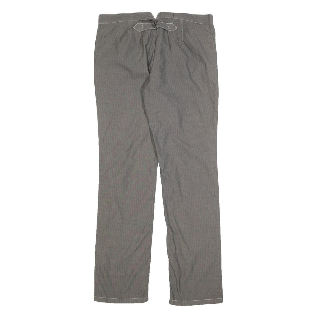 RALPH LAUREN Womens Cotton Blend Grey Regular Straight Trousers W34 L34 Casual