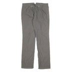 RALPH LAUREN Womens Cotton Blend Grey Regular Straight Trousers W34 L34 Casual