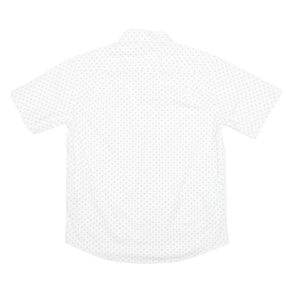 NAUTICA Mens Shirt White Crazy Pattern M