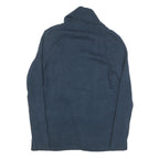 LAUREN RALPH LAUREN Womens Navy Blue Plain Cardigan Crew Neck Basic Knit M