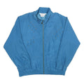 GREAT CAVALIER Womens Blue Silk Zip Jacket XL Woven Classic Style