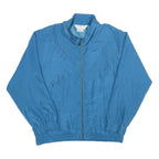 GREAT CAVALIER Womens Blue Silk Zip Jacket XL Woven Classic Style