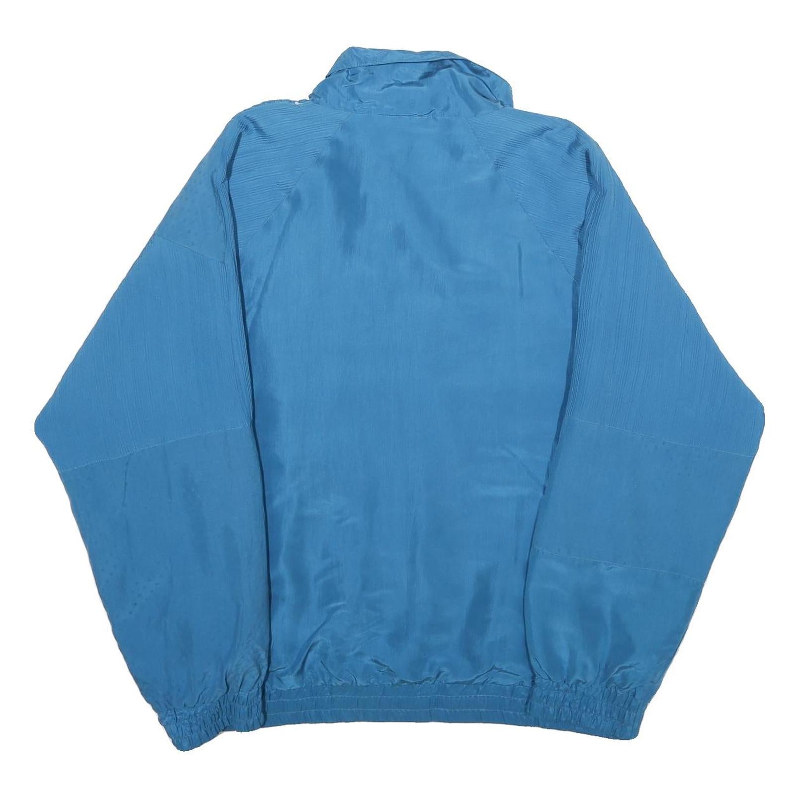 GREAT CAVALIER Womens Blue Silk Zip Jacket XL Woven Classic Style