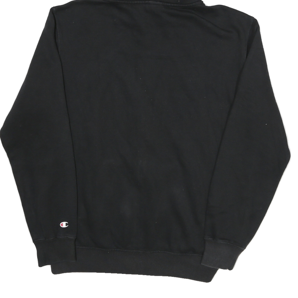 CHAMPION Mens Black Zip Hoodie S Cotton Blend Casual Zip Up Sweatshirt
