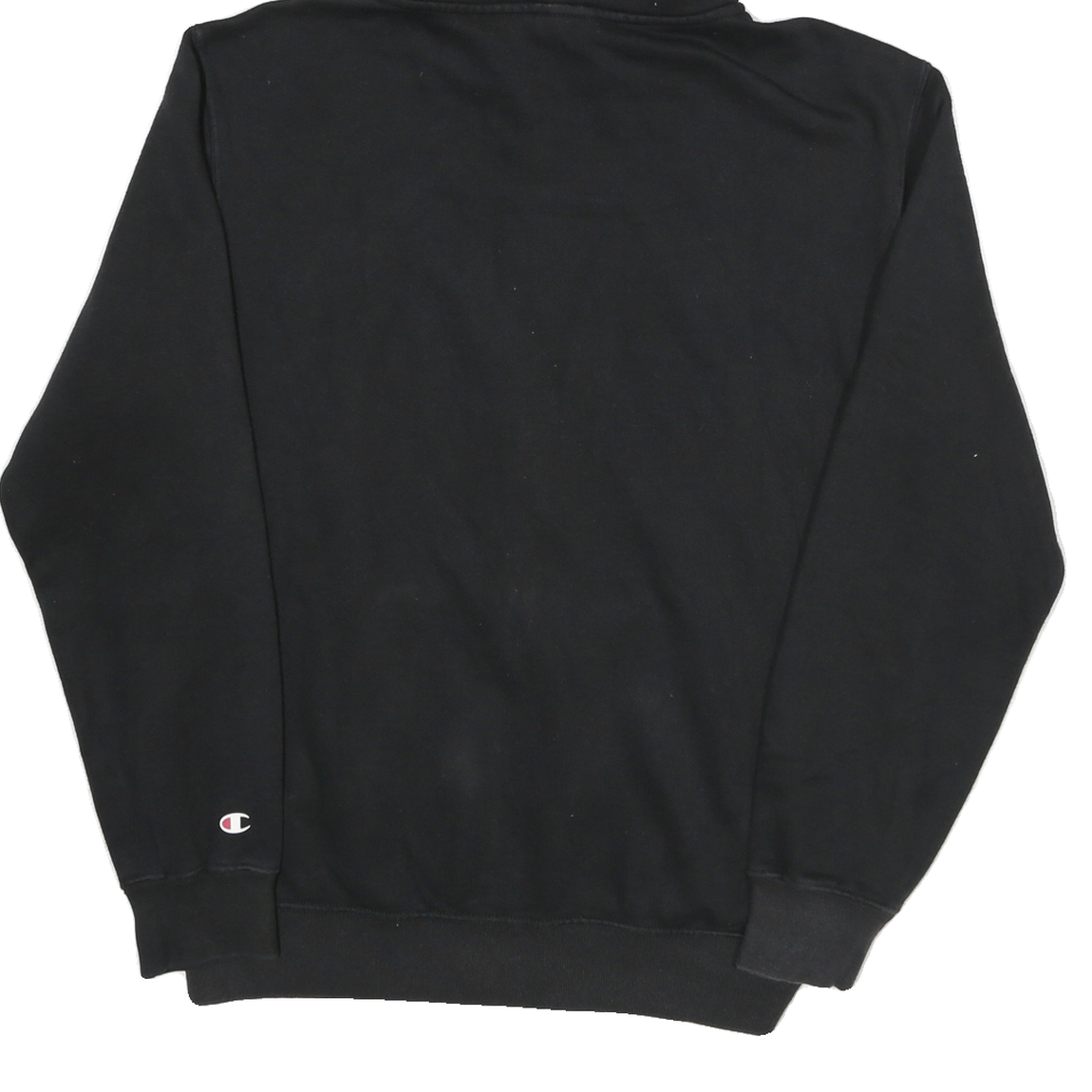 CHAMPION Mens Black Zip Hoodie S Cotton Blend Casual Zip Up Sweatshirt