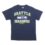 NFL Mens Blue Seattle Seahawks Football Graphic T-Shirt M Short Sleeve Crew Neck