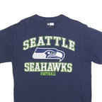 NFL Mens Blue Seattle Seahawks Football Graphic T-Shirt M Short Sleeve Crew Neck