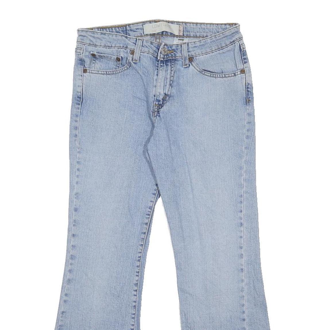 LEVI'S Womens Regular Fit Blue Denim Flared Cotton Blend Jeans W28 L27 Classic