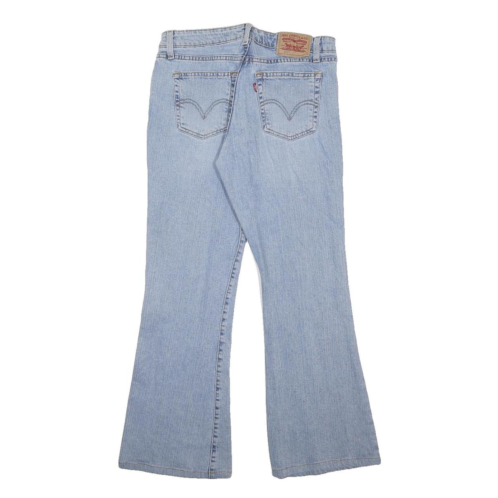 LEVI'S Womens Regular Fit Blue Denim Flared Cotton Blend Jeans W28 L27 Classic