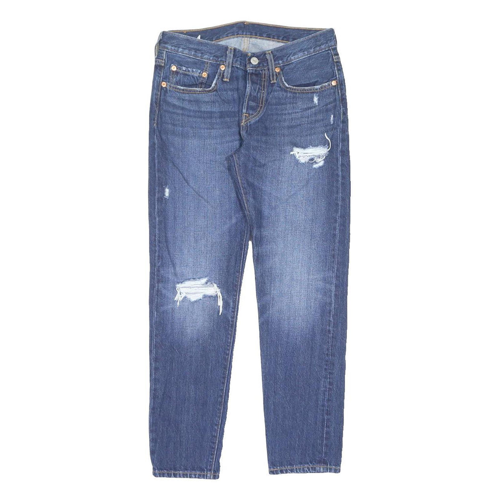 LEVI'S 501 Womens Jeans Blue Slim Straight Denim Medium W28 L29 Classic Fit