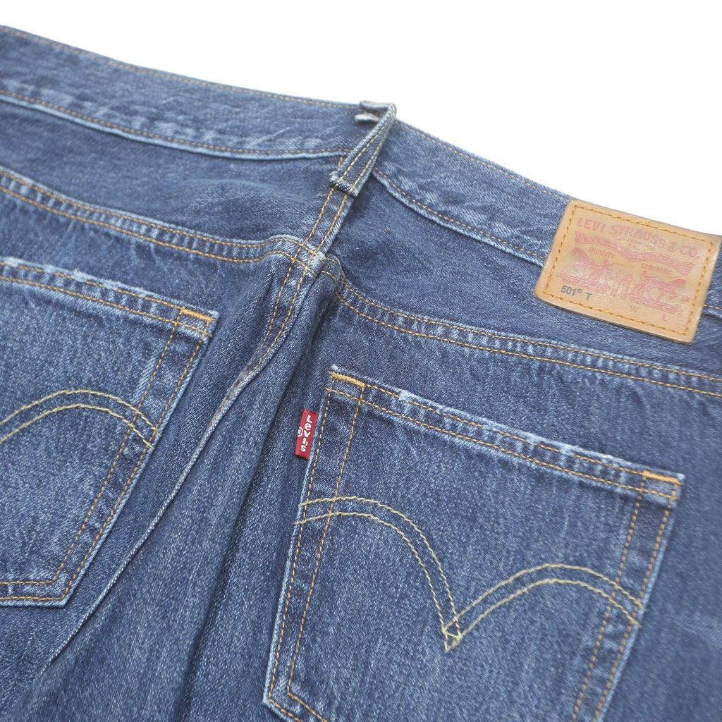 LEVI'S 501 Womens Jeans Blue Slim Straight Denim Medium W28 L29 Classic Fit