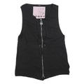 DIESEL Womens Black Cotton Blend Playsuit L Zip Front Drawstring Casual Summer
