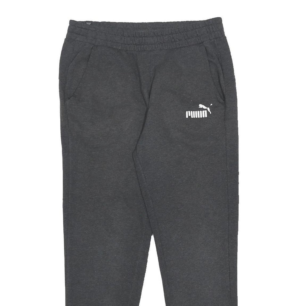 PUMA Mens Joggers Black S W29 L27 Cotton Blend Slim Tapered Fit Logo Sweatpants