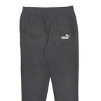 PUMA Mens Joggers Black S W29 L27 Cotton Blend Slim Tapered Fit Logo Sweatpants
