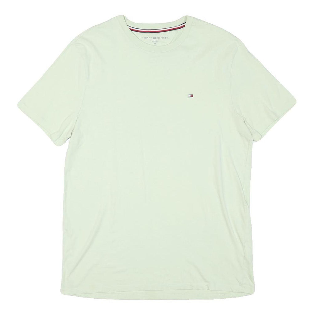 TOMMY HILFIGER Mens White Crew Neck Short Sleeve T-Shirt M Cotton Blend