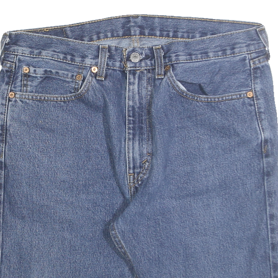 LEVI'S Mens Denim Blue Cut-Off Shorts L W34 Casual Cotton Blend