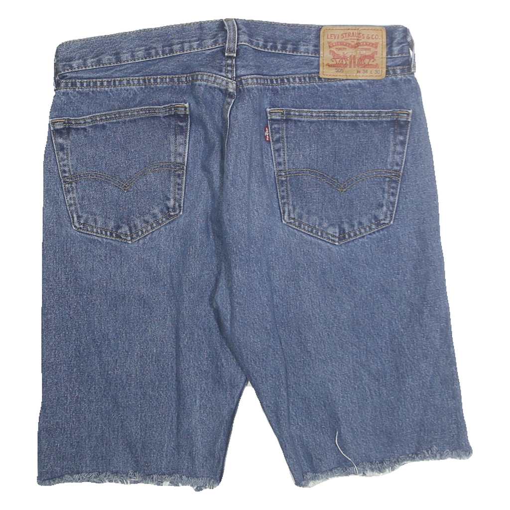 LEVI'S Mens Denim Blue Cut-Off Shorts L W34 Casual Cotton Blend