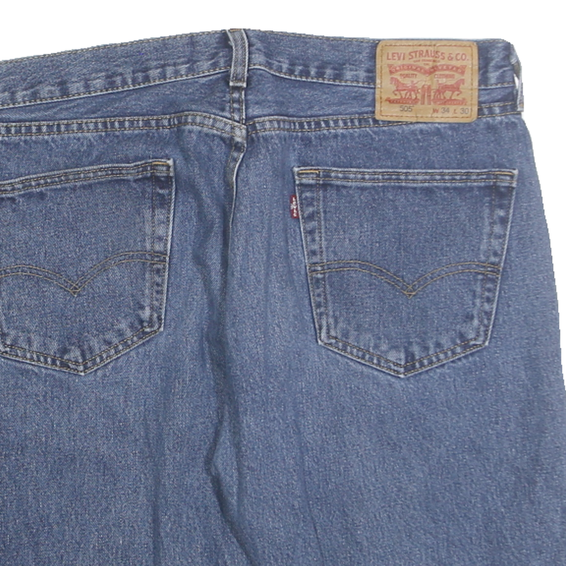 LEVI'S Mens Denim Blue Cut-Off Shorts L W34 Casual Cotton Blend