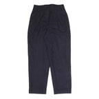 SAG HARBOR Womens Wool Blend Navy Relaxed Tapered Trousers W27 L28 Smart Office